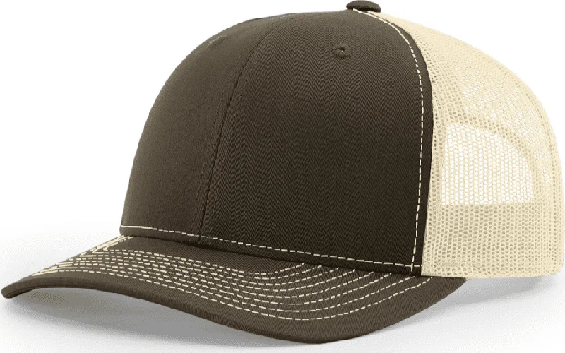 Richardson 112 Snapback Trucker Caps- Chocolate Chip Birch