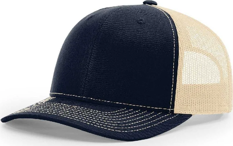 Richardson 112 Snapnavy-khaki Trucker Caps- Navy Khaki