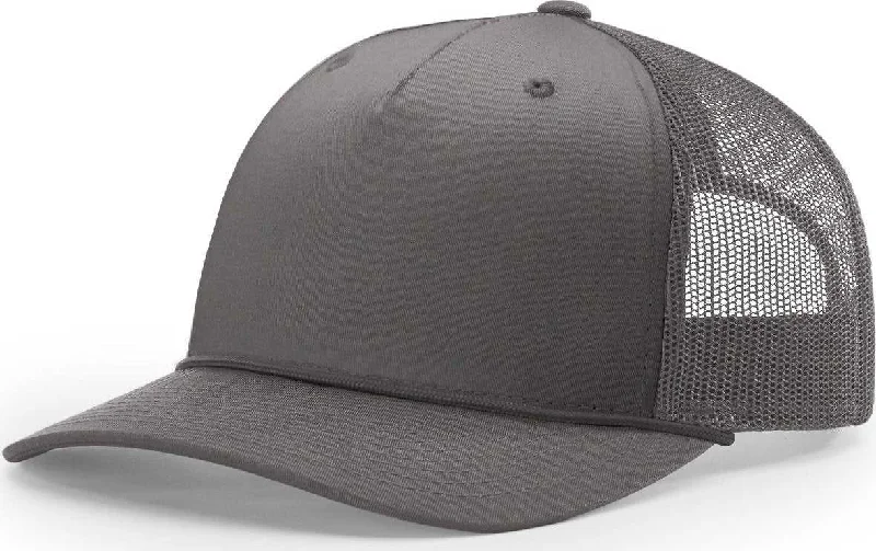 Richardson 112FPR Rope Trucker Caps- Charcoal