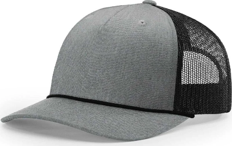 Richardson 112FPR Rope Trucker Caps- Heather Gray Black