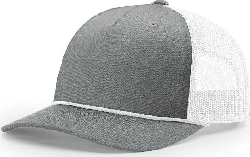 Richardson 112FPR Rope Trucker Caps- Heather Gray White