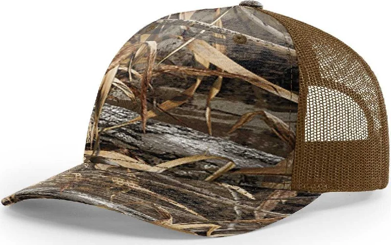 Richardson 112PFP 5 Panel Patterned Snapback Trucker Caps- Realtree Max-7 Buck