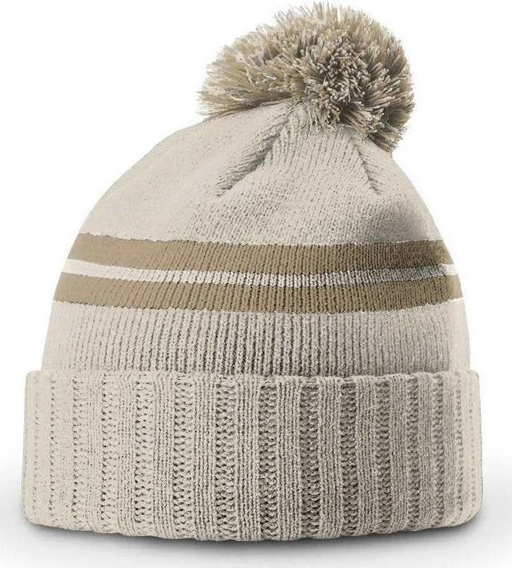 Richardson 135 Short Pom Beanies - Sand Tan Sand