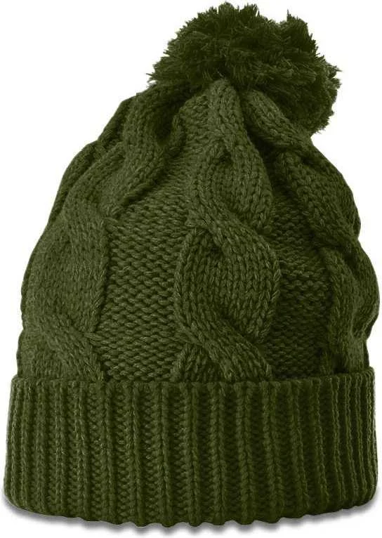 Richardson 141R Chunk Twist Knit Beanies with Cuff - Avocado