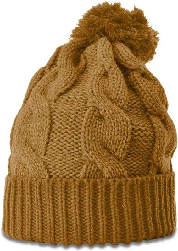 Richardson 141R Chunk Twist Knit Beanies with Cuff - Camel