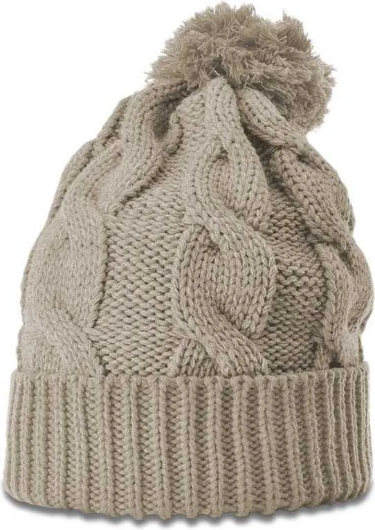 Richardson 141R Chunk Twist Knit Beanies with Cuff - Clay