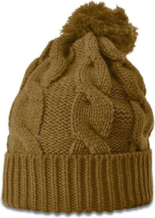 Richardson 141R Chunk Twist Knit Beanies with Cuff - Curry