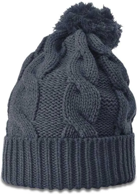 Richardson 141R Chunk Twist Knit Beanies with Cuff - Slate