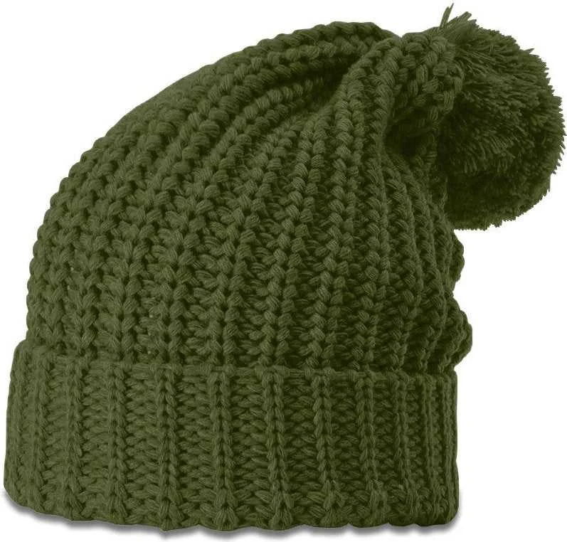 Richardson 143R Chunk Twist Knit Beanies with Cuff - Avocado