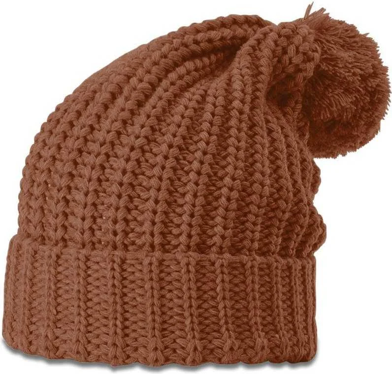 Richardson 143R Chunk Twist Knit Beanies with Cuff - Cinnamon Mocha