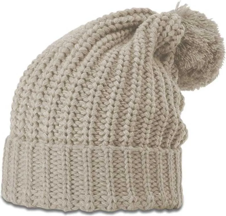 Richardson 143R Chunk Twist Knit Beanies with Cuff - Clay