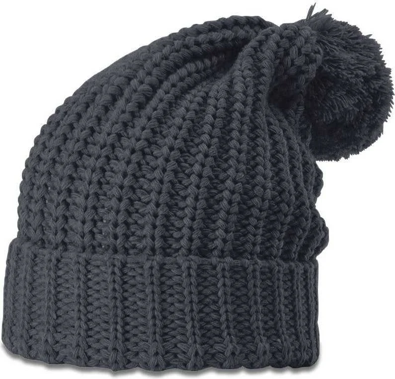 Richardson 143R Chunk Twist Knit Beanies with Cuff - Gun Metal