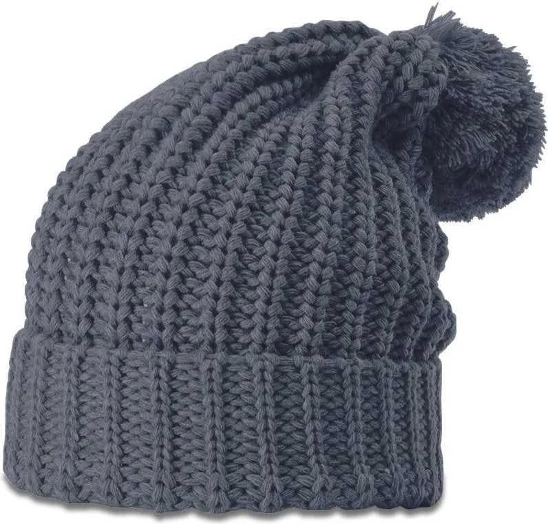 Richardson 143R Chunk Twist Knit Beanies with Cuff - Slate