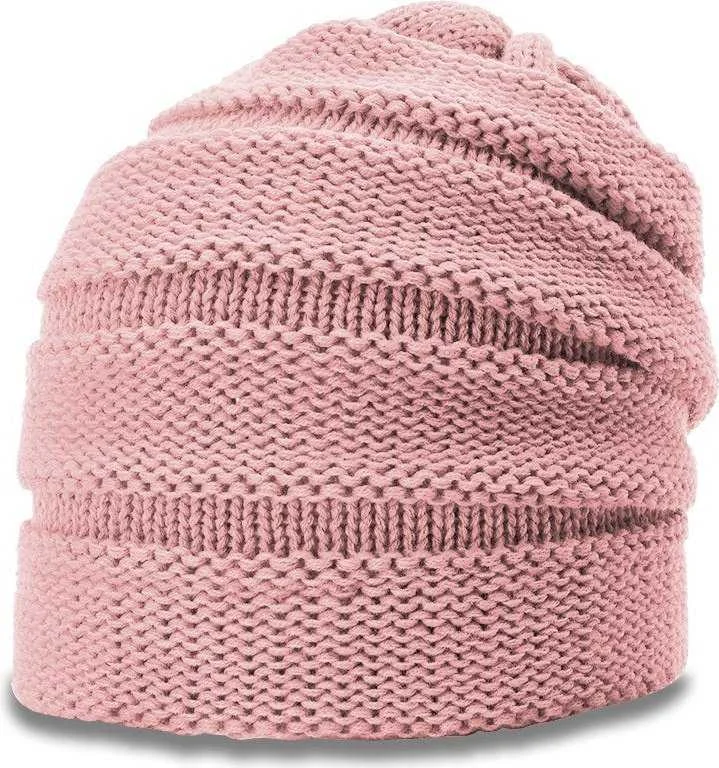 Richardson 145R Chunk Twist Knit Beanies with Cuff - Blush