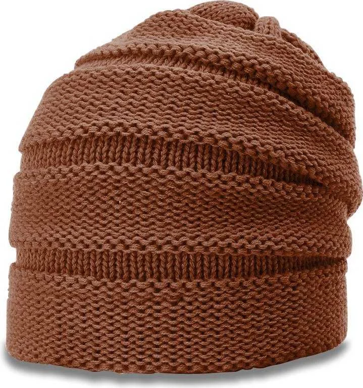 Richardson 145R Chunk Twist Knit Beanies with Cuff - Cinnamon Mocha