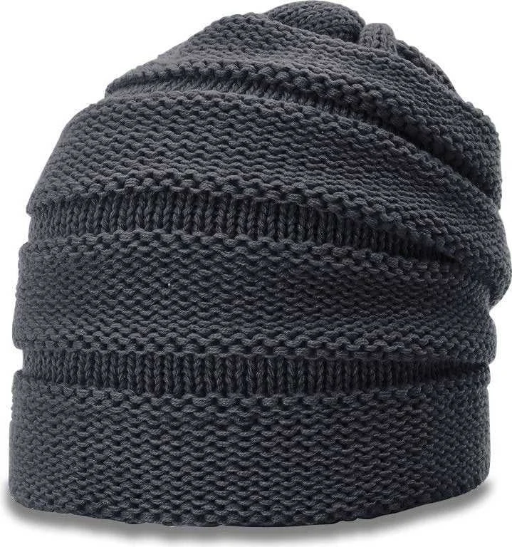 Richardson 145R Chunk Twist Knit Beanies with Cuff - Gun Metal