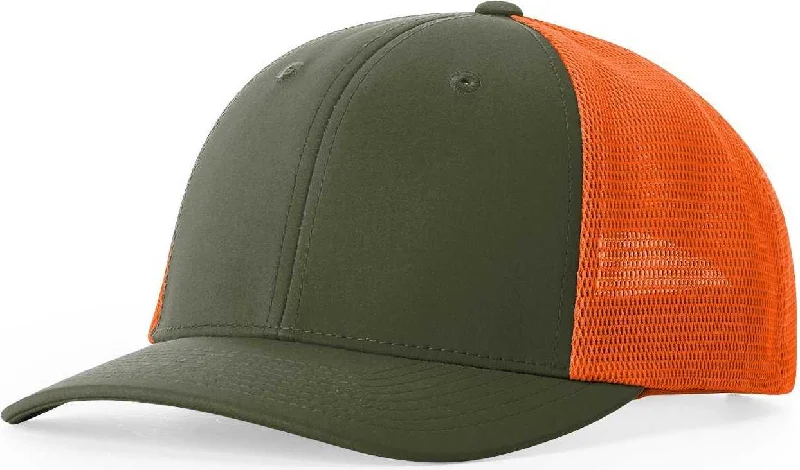 Richardson 173 Hood River Caps- Moss Green Vivid Orange