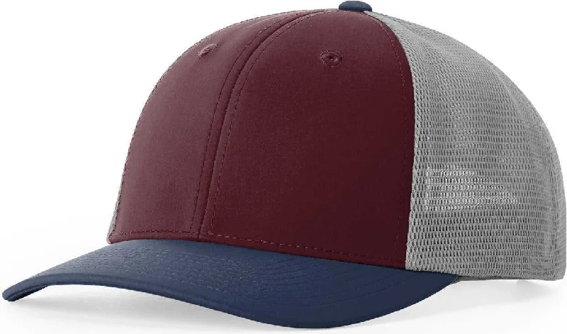 Richardson 173 Hood River Caps- Red Mahogany Medium Gray Insignia Blue