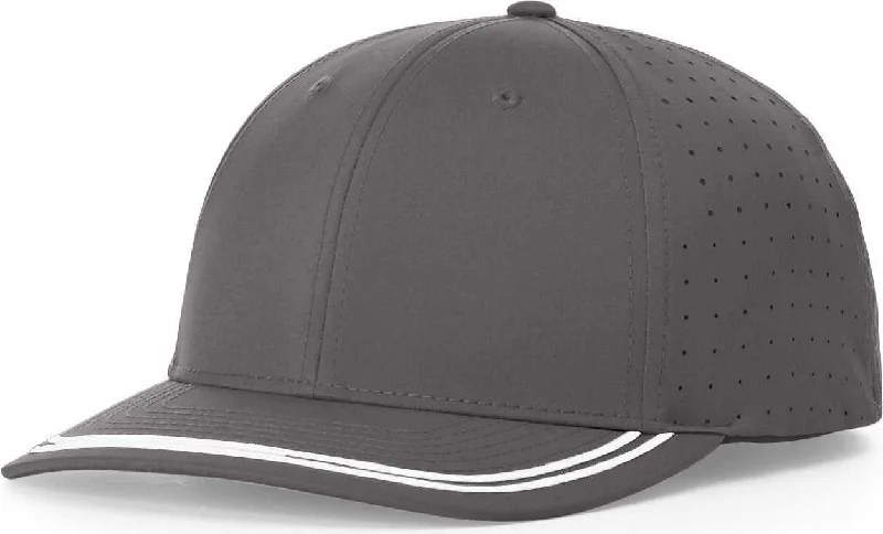 Richardson 176 Lite Performance Caps- Charcoal White