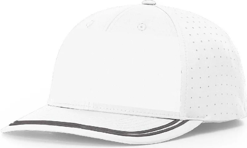 Richardson 176 Lite Performance Caps- White Charcoal