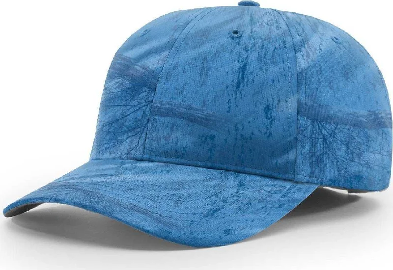 Richardson 874 Casual Performance Camo Caps- Realtree Fishing Light Blue