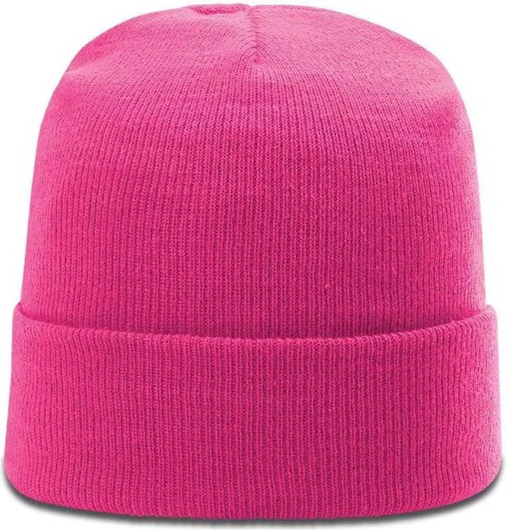 Richardson R18 Solid Beanies with Cuff - Neon Pink