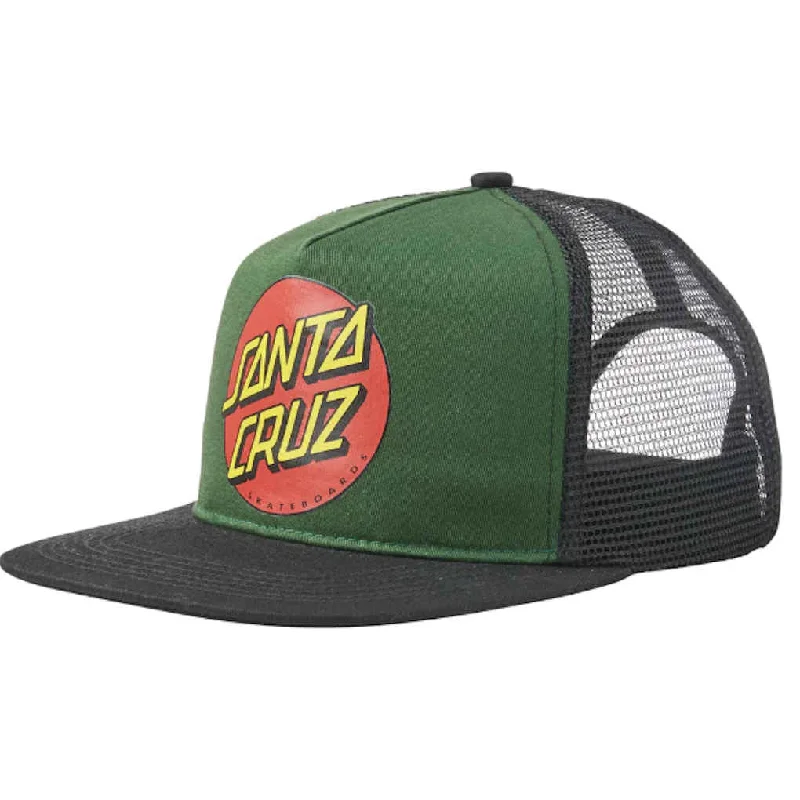 Santa Cruz Classic Dot Trucker Hat Green Black