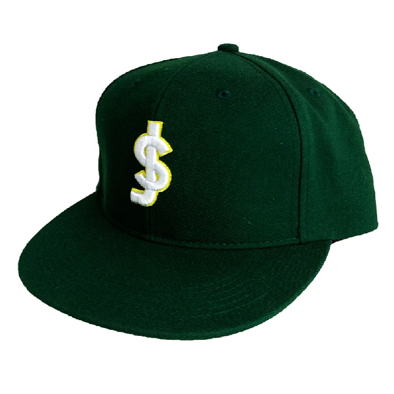 Shake Junt Stitches Snapback Cap - Dark Green