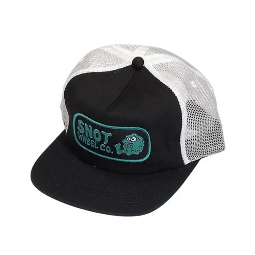 Snot Wheel Co Mesh Trucker Cap - Black/White