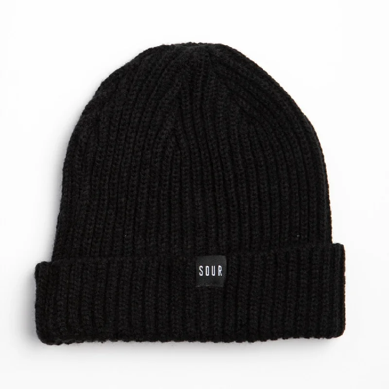 Sour Solution Skateboards Sweeper Beanie - Black