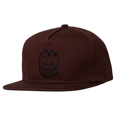 Spitfire Bighead Snapback Hat - Dark Red/Black