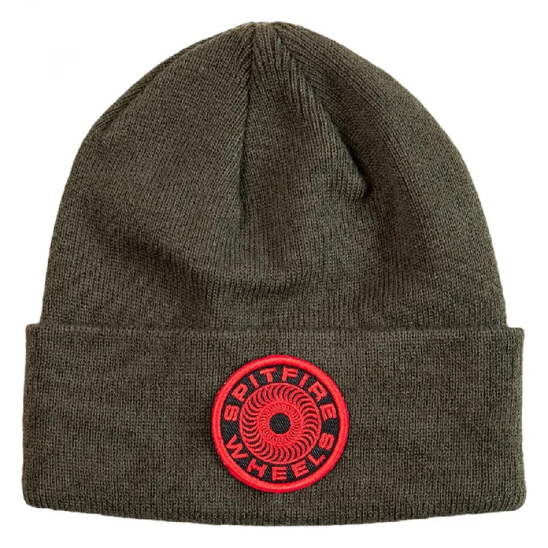 Spitfire Classic 87' Swirl Patch Beanie - Olive