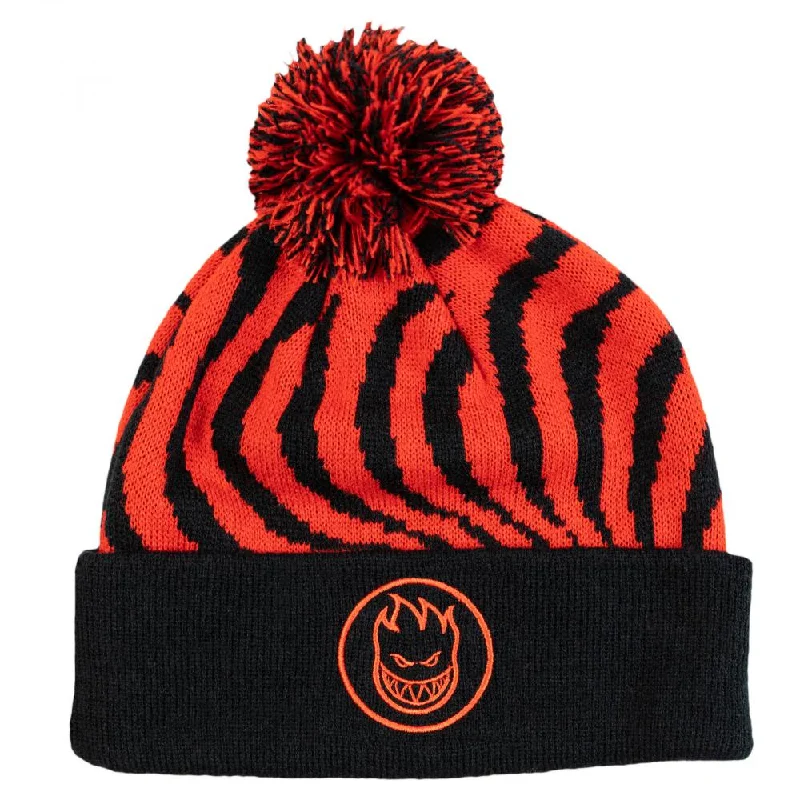 Spitfire Classic Pom Beanie - Black/Red