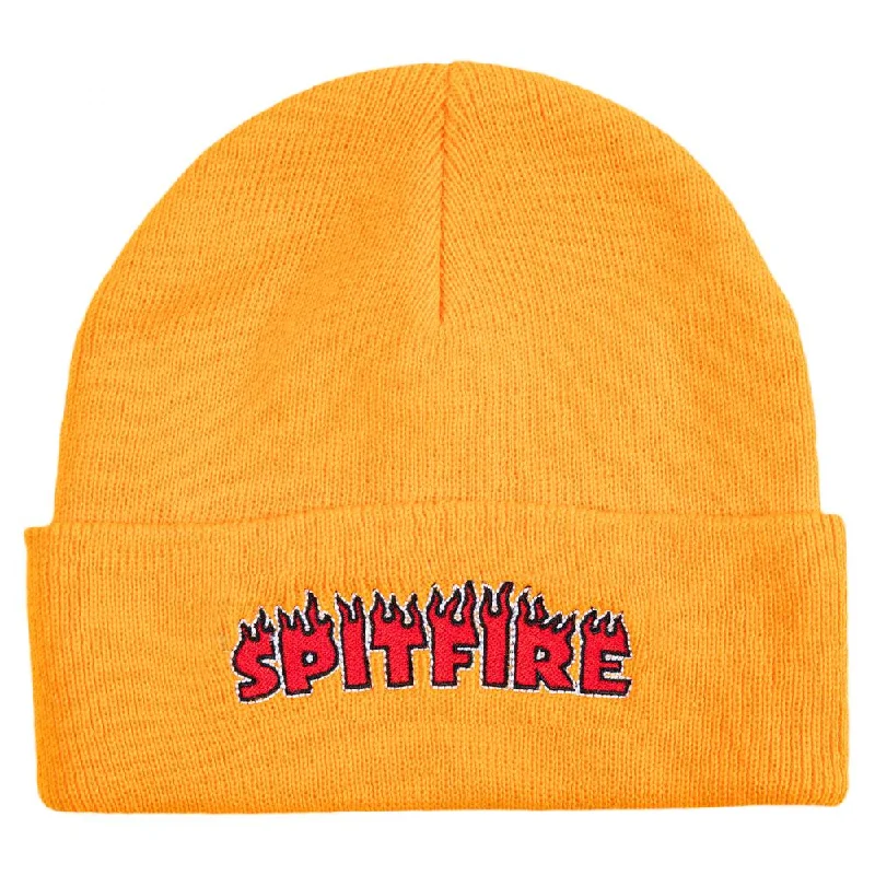 Spitfire Flash Fire Cuff Beanie - Orange/Red