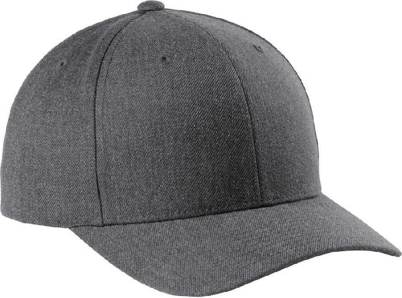 Sport-Tek STC43 Yupoong Curve Bill Snapback Cap - Dark Heather Gray