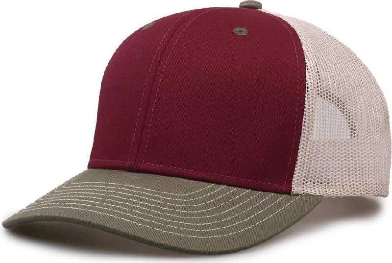 The Game GB452E Everyday Trucker Cap - Cinnamon Olive Stone