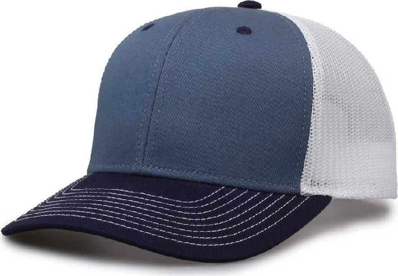 The Game GB452E Everyday Trucker Cap - Marine Navy White