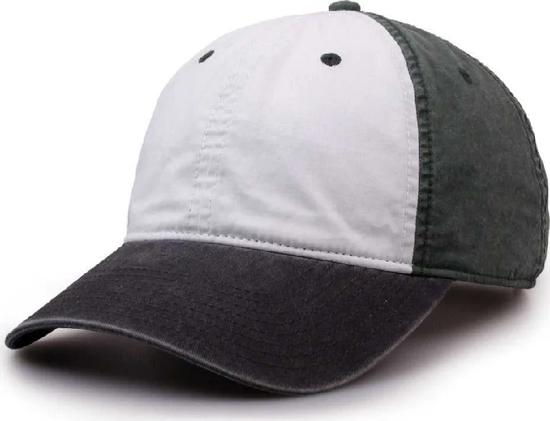 The Game GB516 Twill Color Block Cap - White Mallard Charcoal