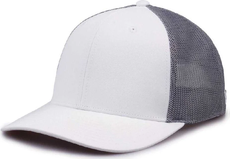 The Game GB518 Everyday Trucker Cap - White Gray