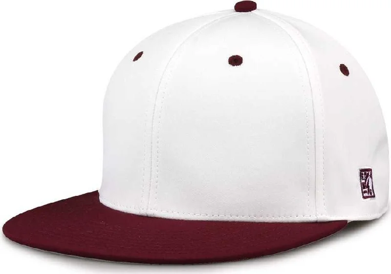 The Game GB997 Pro Shape GameChanger Cap - White Dark Maroon