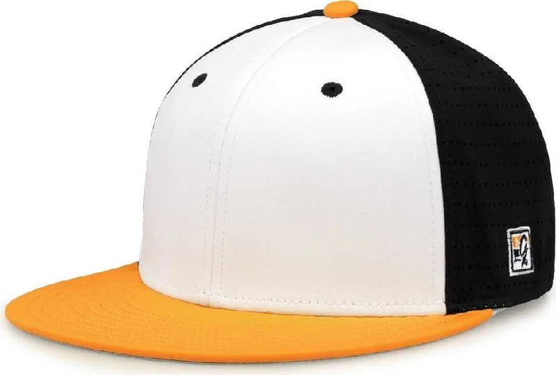 The Game GB998 Perforated GameChanger Cap - White Black Athletic Gold