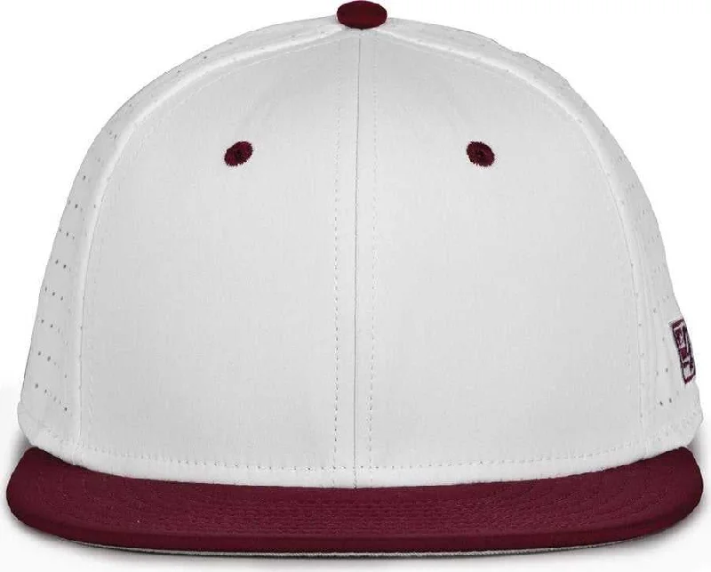 The Game GB999 Low Pro Perforated GameChanger Cap - White Dark Maroon