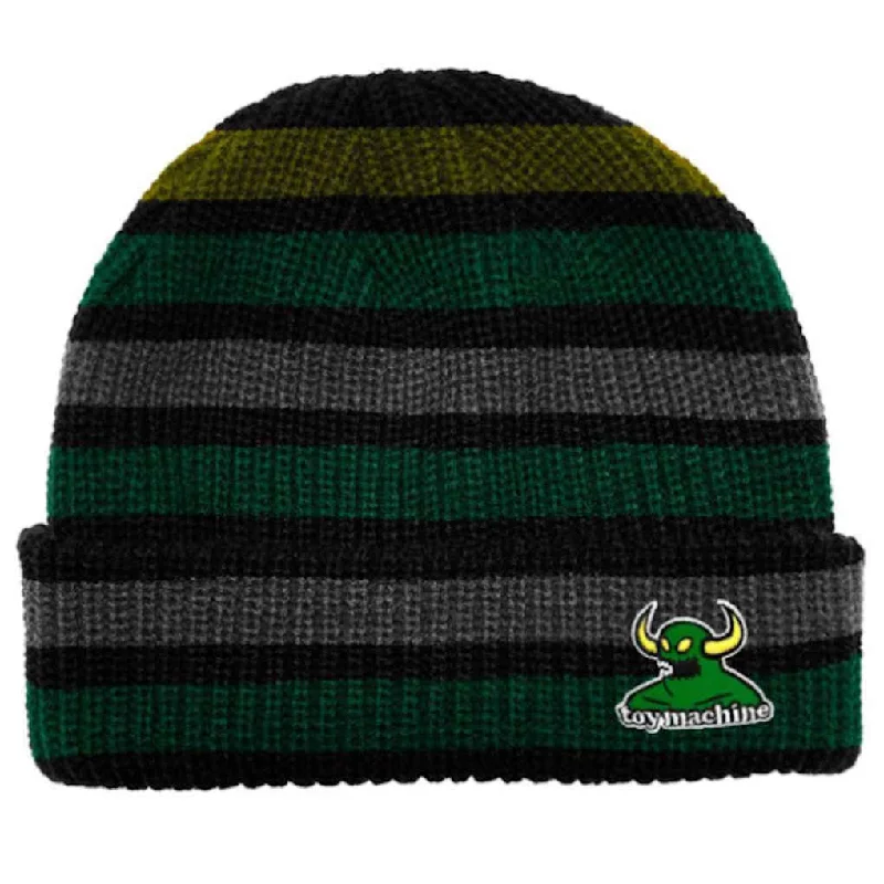 Toy Machine Monster Multi Stripe Dock Beanie Green