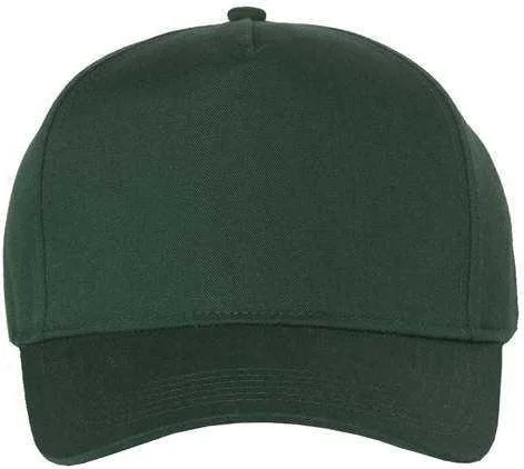 Valucap 8869 Five-Panel Twill Cap - Forest