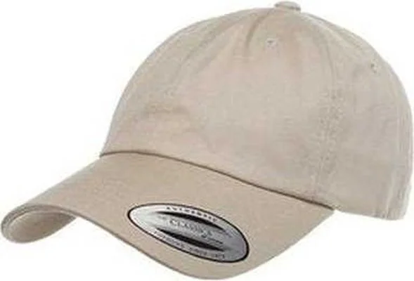 Yupoong 6245CM Adult Low-Profile Cotton Twill Dad Cap - Khaki