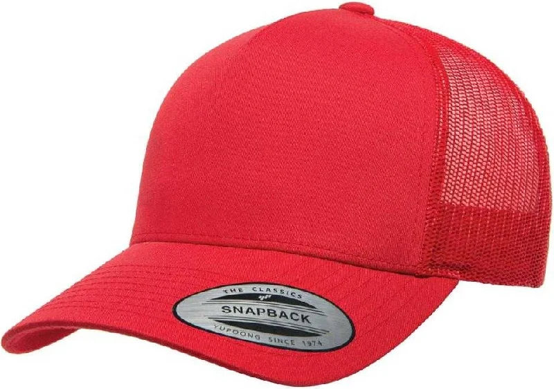 Yupoong 6506 Classics 5-Panel Retro Trucker Cap - Red