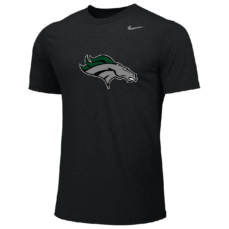 Eagle High School Nike DriFIT Men's Tee S/S - Mustang Logo All Grey