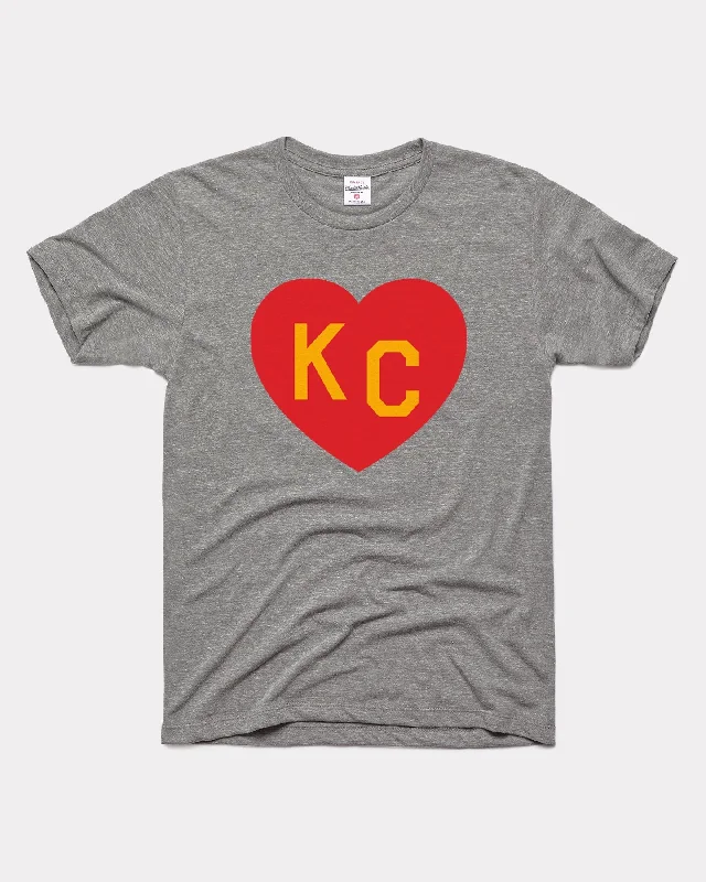 Grey & Red KC Heart Vintage T-Shirt