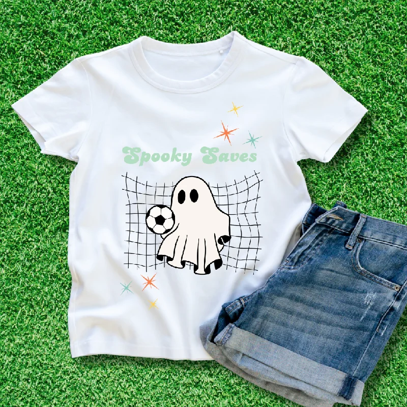 Halloween Spooky Saves Soccer Short Sleeve T-Shirt