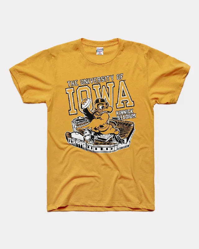 Iowa Hawkeyes Kinnick Stadium Gold T-Shirt